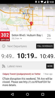 Calgary Transit Bus - MonTran… android App screenshot 1