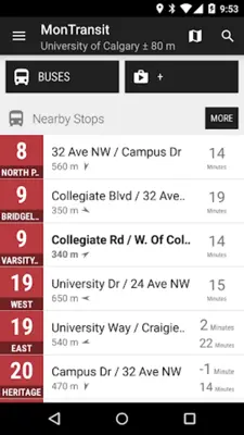 Calgary Transit Bus - MonTran… android App screenshot 2